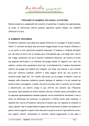 tipologie di bambini con bassa autostima
