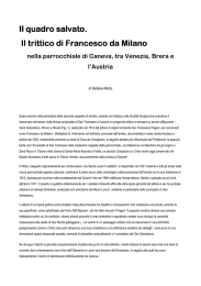 Il quadro salvato. Il trittico di Francesco da Milano