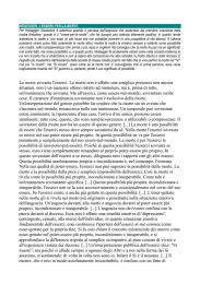 La morte sovrasta l`esserci. La morte non è affatto una semplice