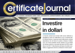 Investire in dollari - Certificate Journal