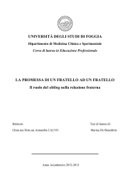 Il ruolo del sibling nella relazione fraterna