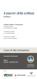 Il piacere della scrittura - Università Cattolica del Sacro Cuore