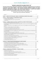 DLgs 50-2016 testo in vigore dal 19 aprile 2016