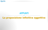 La proposizione infinitiva oggettiva