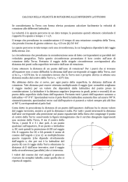 Calcolo della velocità di rotazione della Terra