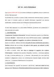 wp 136 – dato personale