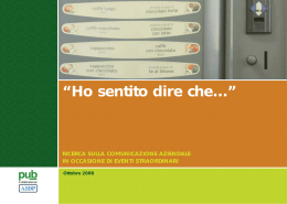 “Ho sentito dire che...”