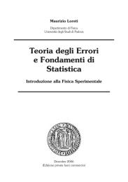 Teoria degli Errori e Fondamenti di Statistica