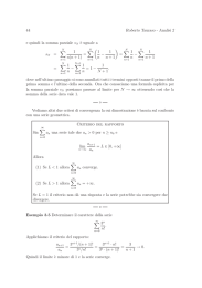 44 Roberto Tauraso - Analisi 2 e quindi la somma parziale sN `e