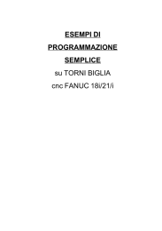 ESEMPI DI PROGRAMMAZIONE SEMPLICE su TORNI BIGLIA cnc