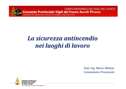 Sicurezza antincendio nei luoghi di lavoro