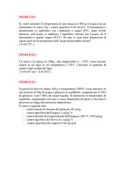 PROBLEMA Si vuole misurare la temperatura di una massa m=300