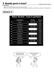 5. Quando parte il treno?