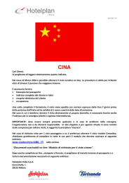 Visto Cina con modulo