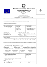 Domanda di Visto per gli Stati Schengen