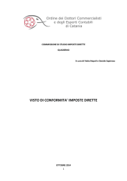 VISTO DI CONFORMITA` IMPOSTE DIRETTE