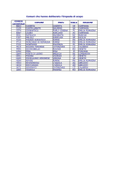 Comuni che hanno deliberato l`Imposta di scopo