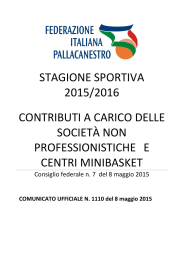 Contributi a carico delle Società non Professionistiche e Centri