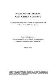 Rapporto Barca - Ministero dello Sviluppo Economico