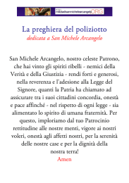 La preghiera del poliziotto - Milizia di San Michele Arcangelo (MSMA)