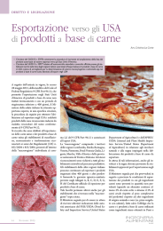 Esportazione verso gli USA di prodotti a base di carne