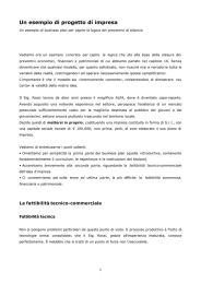 ESEMPIO DI PROGETTO DI IMPRESA
