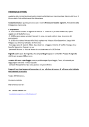 DOMENICA 26 OTTOBRE Andremo alla riscoperta di due luoghi