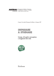 Imparare a studiare 10-15 anni