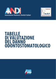 tabelle di valutazione del danno odontostomatologico