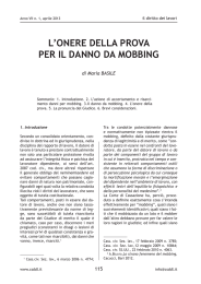 l`onere della prova per il danno da mobbing - CSDDL.it