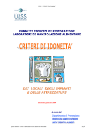 Criteri di idoneità dei locali, impianti ed attrezzature per pubblici