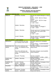 MERCATI CONTADINI – BIOLOGICI – KM0 IN