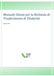 Manuale Utente per la Richiesta di Trasferimento di Titolarità