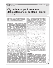 Cig ordinaria: per il computo delle settimane si contano i giorni