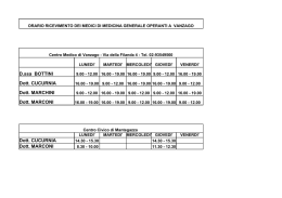 D.ssa BOTTINI Dott. CUCURNIA Dott. MARCHINI Dott. MARCONI