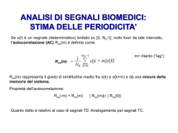 ANALISI DI SEGNALI BIOMEDICI: STIMA DELLE PERIODICITA`