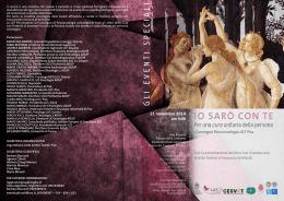 IO SAR&Ograve; CON TE - Scuola Normale Superiore