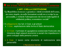 Lezione 08 Principio personalista, pluralista e solidarista