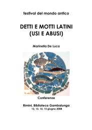 detti e motti latini (usi e abusi) - Liceo Classico Psicopedagogico