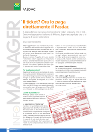 Il ticket? Ora lo paga direttamente il Fasdac