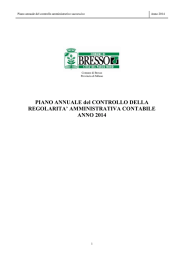 Piano annuale del controllo amministrativo successivo