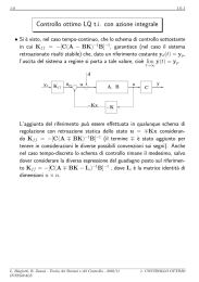 Controllo ottimo LQ t.i. con azione integrale