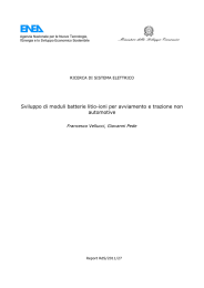 Sviluppo di moduli batterie litio-ioni per avviamento e