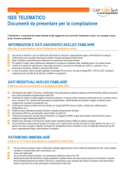 Documenti necessari per l`ISEE