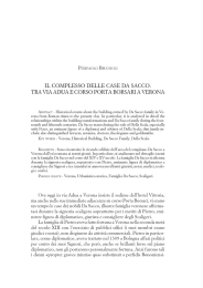 Il complesso delle case Da Sacco. Tra via Adua e corso Porta