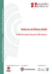 Richiesta di Offerta (RdO) - Sportello Appalti Imprese