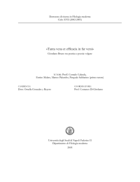 «Tanta vena et efficacia in far versi»