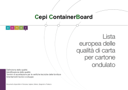 Lista europea delle qualità di carta per cartone ondulato