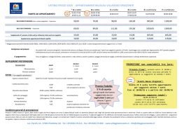 Listino Prezzi - Villaggio Orizzonte