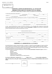 certificazione di resistenza al fuoco di prodotti